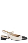Carel Paris Decolletè Slingback With Contrast Black Pointed Toe