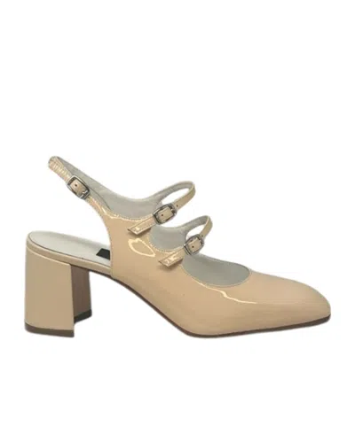 CAREL PARIS DOUBLE BUCKLE HIGH-HEELED MULES