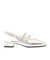 Carel Paris Double Strap Sandals In White