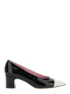 Carel Paris Edith' Black Pumps With Contrasting Toe In Leather In Black