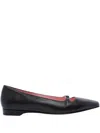 Carel Paris Emilie Leather Ballet Flats In Black