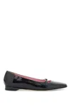 Carel Paris 'emilie' Black Ballet Flats With Buckle In Black
