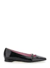 Carel Paris Emilie Leather Ballet Flats In Black