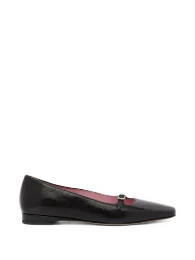 Carel Paris Emilie Buckle-strap Ballet Flats In Black