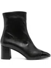 Carel Paris Esprit Leather Ankle Boots In Black