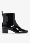 Carel Paris Leather Estime Ankle Boots 41 In Black