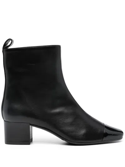 Carel Paris Esprit Leather Ankle Boots In Black
