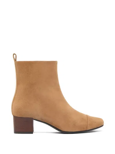 Carel Paris Estime Square-toe Ankle Boots In Neutral