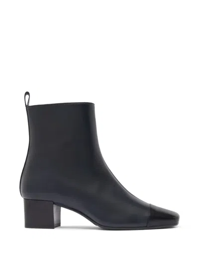 Carel Paris Estime Two-tone Leather Ankle Boots In Blue