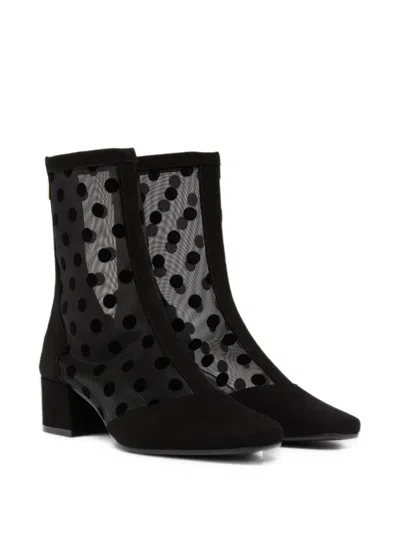 Carel Paris Estimenight Polka-dot Ankle Boots In Black
