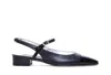 Carel Paris Leather Block Heel Ballerinas With Sling Back