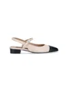Carel Paris Leather Oceano Slingback Sandals 20 In Beige