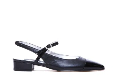 Carel Paris Oceano 30 Leather Slingback Pumps In Black