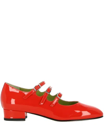 Carel Paris Flat Shoes In Capucine Red