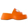 Carel Paris Flower Sandals In Orange