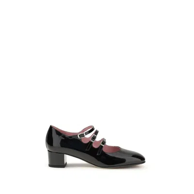 CAREL PARIS GOLD CALF LEATHER BOS TAURUS MID HEEL PUMPS
