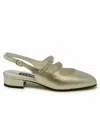 Carel Paris Gold Leather Ballet Flats In Gold