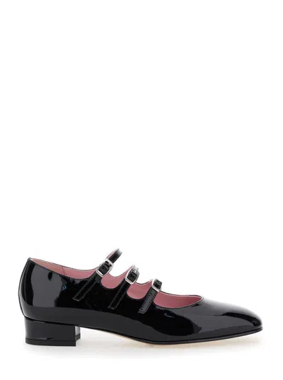 Carel Paris Timeless Mary Jane With Adjustable Straps And Low Heel In Black