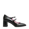 Carel Paris High Heel Mary Jane Pumps With Double Adjustable Straps In Black