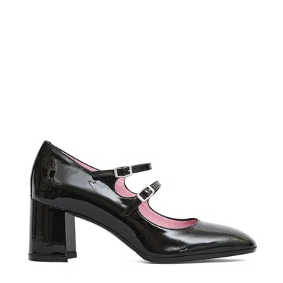 CAREL PARIS HIGH HEEL MARY JANE PUMPS WITH DOUBLE ADJUSTABLE STRAPS