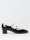 Carel Paris Block Heel Shoes With Glossy Finish In Black