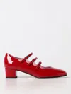Carel Paris 'kina' Red Mary Janes With Straps And Block Heel In Rot