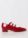 Carel Paris 'kina' Red Mary Janes With Straps And Block Heel In Rot
