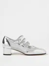 Carel Paris Kinight Leather Pumps In Silver