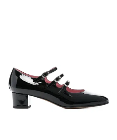 CAREL PARIS CAREL TRIPLE STRAP HEEL PUMPS