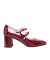 Carel Paris Woman Pumps Burgundy Size 8 Leather In Red
