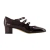Carel Paris Brown Kina Leather Pumps In Brown