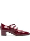 Carel Paris 'kira 24 Reflex' Red Pumps With Straps In Burgundy