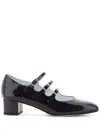 Carel Paris Timeless Mary Jane With Adjustable Straps And Low Heel In Black