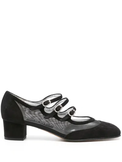 Carel Paris Kina 40mm Suede Pumps In Black