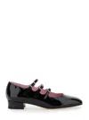 Carel Paris Timeless Mary Jane With Adjustable Straps And Low Heel In Black