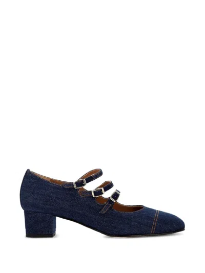 Carel Paris Kina Buckle-strap Ballet Flats In Blue
