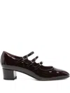 Carel Paris Brown Kina Leather Pumps In Brown
