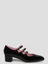 Carel Paris 'kina' Black Mary Janes With Straps And Block Heel