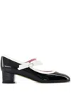 Carel Paris Kina Patent-leather Bow Pumps In Black