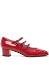 Carel Paris Kina Patent-leather Mary Jane Shoes In Red