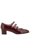 Carel Paris 'kira 24 Reflex' Red Pumps With Straps In Burgundy