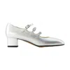 Carel Paris Kina Mary Jane Block Heel Pumps In White
