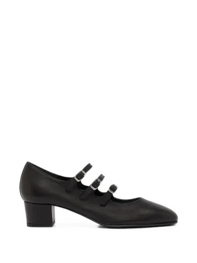 Carel Paris Kina Triple-strap Pumps In Black
