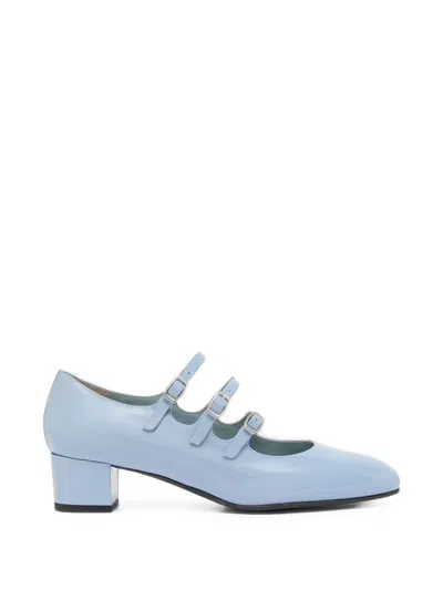 Carel Paris Kina Triple-strap Pumps In Blue