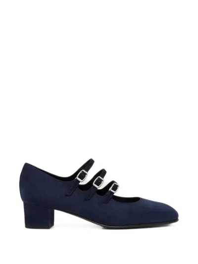Carel Paris Kina Triple-strap Pumps In Blue