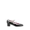 Carel Paris Block Heel Shoes With Glossy Finish In Black