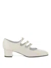 Carel Paris Kinette Leather Mary Jane Pumps In White