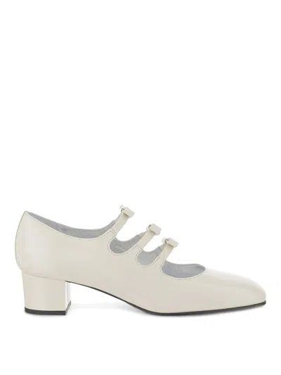 Carel Paris Kinette Leather Mary Jane Pumps In White