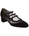 Carel Paris Kinight Suede & Mesh Mary Jane Pump