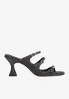 Carel Paris Kitty 70mm Suede Mules In Denim